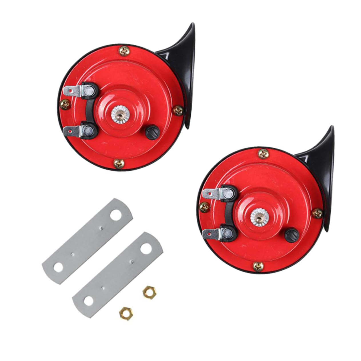 Cabilock 1 Pair Electric Snail Car Horns with Brackets Loud Train Horn for Trucks Compact Automotive Sound for Trucks Rvs and Suvs