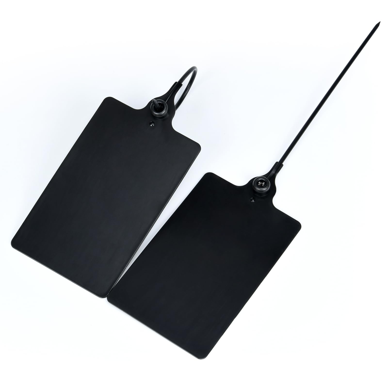 LeadSeals 100 Black Plastic Tags Shipping Tags Water Proof Tags for Labeling Shipping Labels Security Seals Writable Marker Ties Hanging Tags Storage