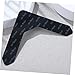 GRIRIW 12pcs Non-Slip Carpet Stickers Reusable Anti-curl Grippers for All Floor Types Easy to Apply Washable Black U-Shape
