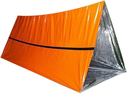 BESPORTBLE Tienda de campaña de tubo al aire libre de emergencia portátil a prueba de viento PE Material Tienda de supervivencia para acampar