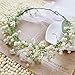 Artificial Baby Breath 12pcs Real Touch Fake Gypsophila Plants for Wedding Home Party Bridal Bouquet DIY Decoration(White)