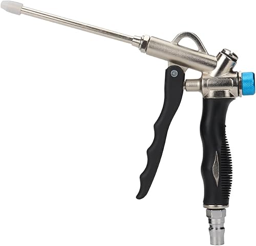 SI FANG Pistola de soplado de aire de 2 vías con flujo de aire ajustable y boquilla extendida desmontable, potente pistola sopladora de compresor de