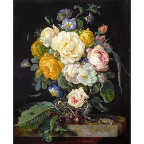 Poster Nature morte avec un bouquet de fleurs décoration murale affiche grand format vienne