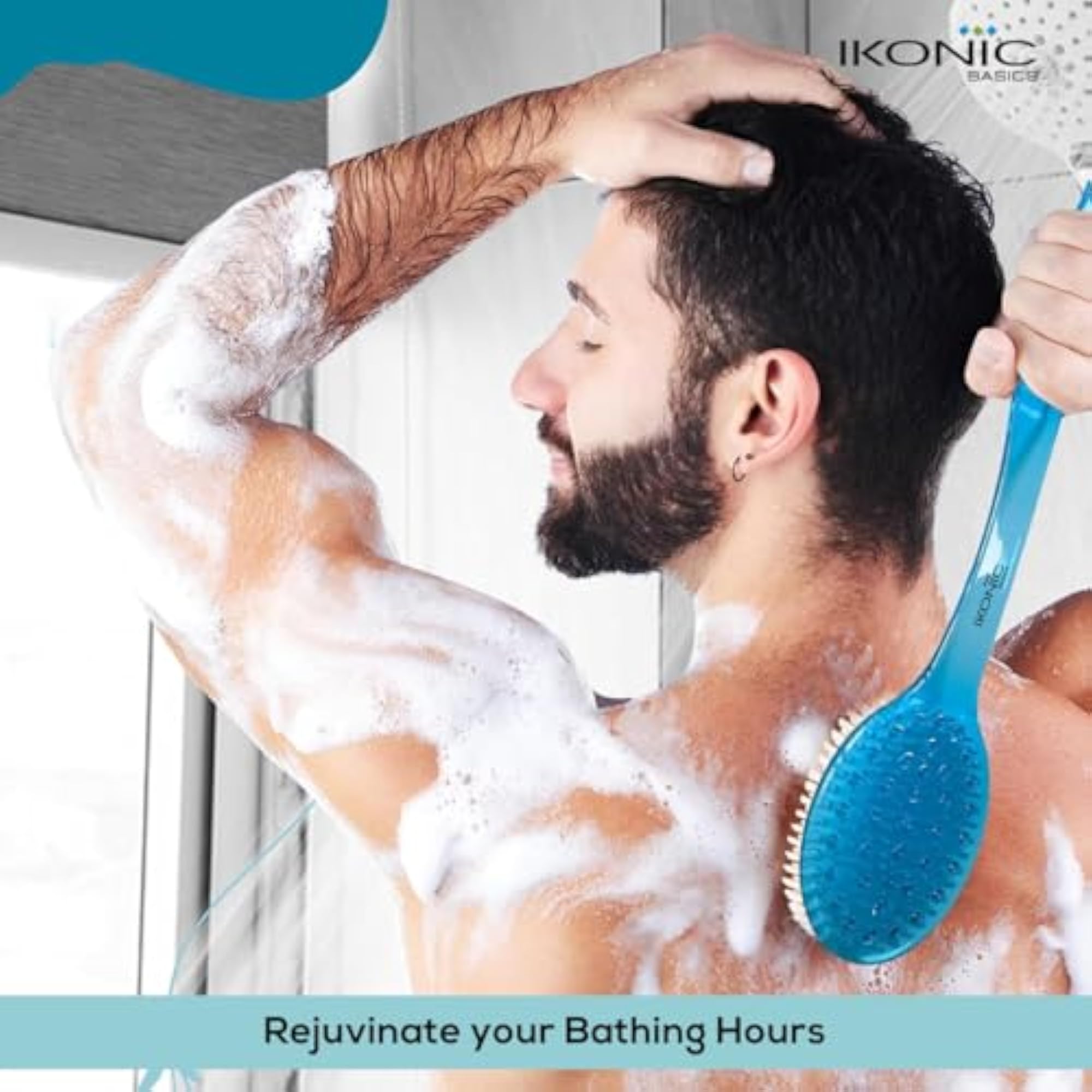 Premium Shower Bath Brush with Long Ergonomic Handle
