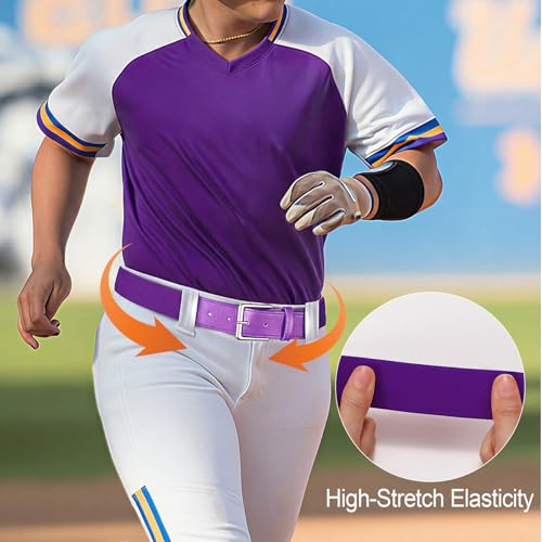 Image of XZQTIVE Baseball Socks and Belt Combo,Over the Knee Softball Socks and Belt,Knee High Football Socks for Kids Youth Adults