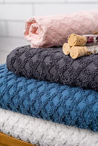 Simpli-Magic 79447 Diamond Bath Towels Set, 6 Piece Set, 2 Bath Towels, 2 Hand Towels, 2 Washcloths, Gray #TOP1