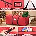 Mrrihand Christmas Tree Storage Bag, Large Artificial Anti-Tear Heavy-Duty 600D Oxford Cloth Xmax Christmas Tree Storage Box with Rolling Wheels, Christmas Tree Storage Container (Red, 7.5Ft)