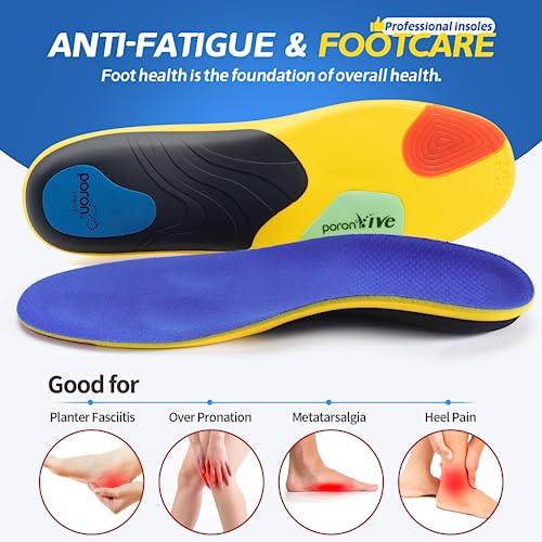 Tanstc Professional Sport Insoles With Medium Arch Support And Shock Absorption For Plantar Fasciitis And Flat Feet Pain Relief In Men And Women, Orthotics Shoe Insert, Breathable & Anti-Slip, Xl #TOP1