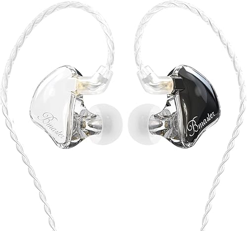 Miniatura 1 de BASN Bmaster - Auriculares intrauditivos de triple controlador con potentes graves profundos, auriculares estéreo HiFi IEM con cables desmontables