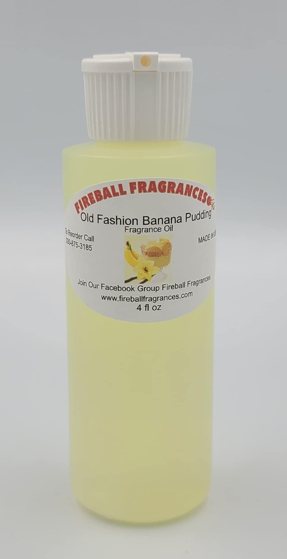 Old Fashion Banana Pudding ~Creamy Banana Pudding w/Vanilla wafers & Meringue Topping Scented Oil by Fireball Fragrances- Large 4 Oz Bottle!