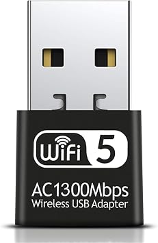 Wodgreat 1300Mbps USB WiFi Adapter for PC-Tiny Size Wireless Network Adapter for Desktop with Dual Band 2.4GHz, 5GHz, MU-MIMO, WiFi Dongle Supports Win11/10/8.1/8/7/XP, Mac OS 10.9-10.15