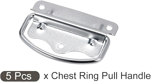 Miniatura 5 de METALLIXITY Mango de anillo para el pecho (3.150 in3.15 pulgadas), 5 unidades, mango plegable de pintura en aerosol de hierro, para caja de