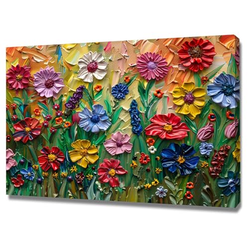 Oeuvre florale abstraite pour chambre afin de créer un havre de paix