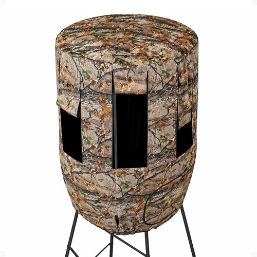 MUDDY Roof Kit Hunting Gear, Hunting Accessories Compatible with Liberty Tripod Stand, Full Surround Deer Blind Hunting Blind w- 8 Windows, Epic Camo