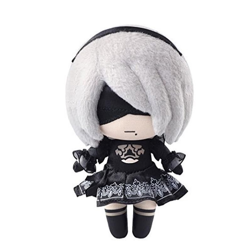 HBGIAY 2B Plush Anime Soft Figure No.2 Type B Throw Pillow 9.06" 2Byorha 2B Plushies Stuffed Figures Collectibles Car Sofa Home Decoration