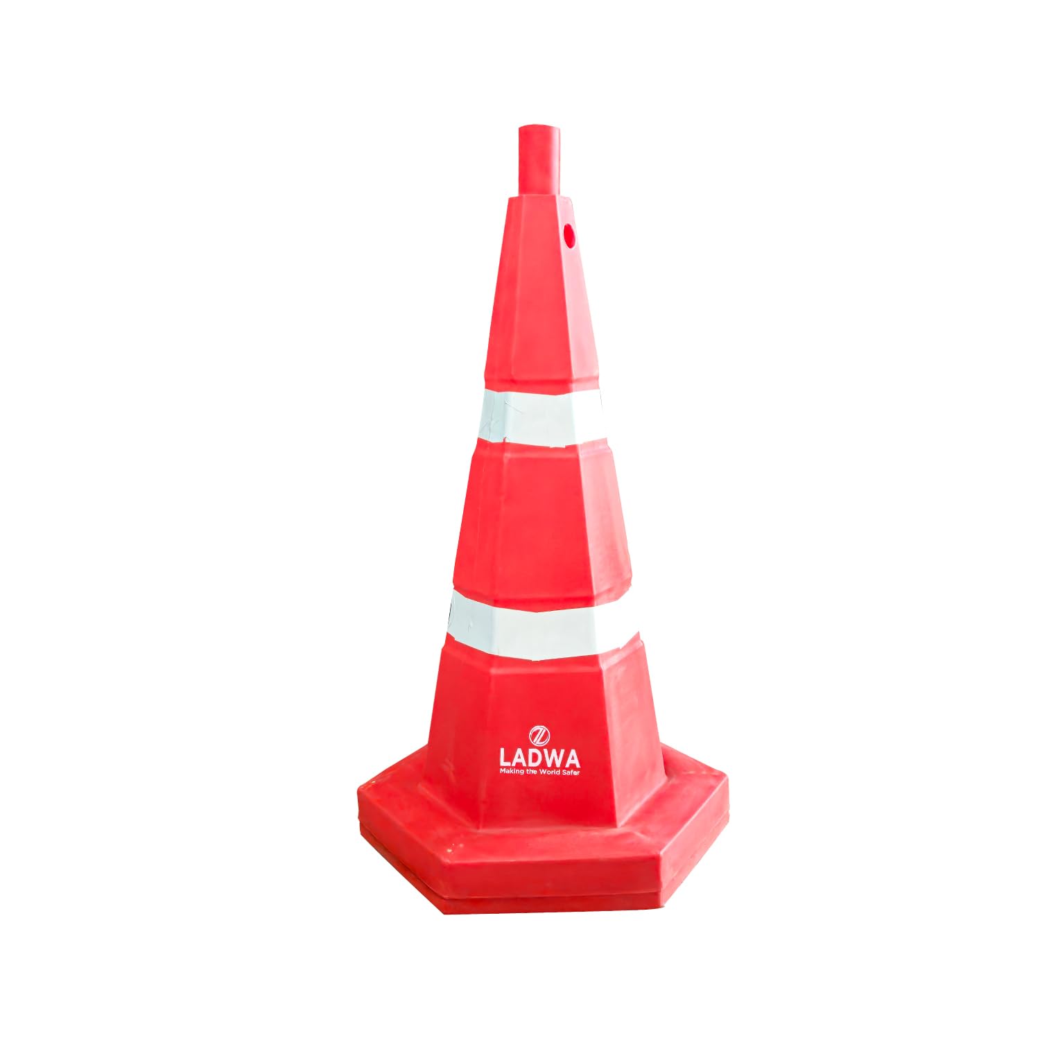 LADWA Heavy Duty Heavy Base Road Traffic Cone, Non Topple, No Fly Cone with Chain Ring, Two Night Visible Reflective Strips, Red Colour for Day Visibility (B08R7NQ7R5) Amazon Price History, Amazon Price Tracker