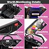 Costzon 2-Seater Ride on Car for Kids, 12V Kid' Electric Vehicles w/Remote Control, 4 Shock Absorbers, Wireless Music & FM, 3 Speeds, Ambiance Lights, Electric UTV, Kids Car for Boys Girls (Pink)