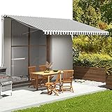 Tela de repuesto para toldo, material de toldo exterior para balcón, patio, terraza, jardín, resistente a la intemperie, protección UV, fácil de instalar