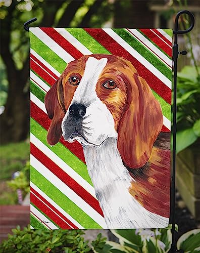 Drapeau de jardin Beagle de Noël petit format multicolore - 4