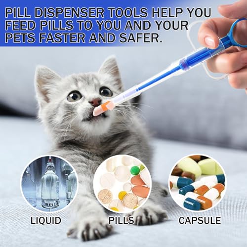 Tabletteneingeber Katze, Medikamenten Feeder Pet , Wiederverwendbare Pusher Spritze Mit Sicherheit Weicher Tipp, Pille Assist Tablettengeber Für Katzen Hunde Kleintier