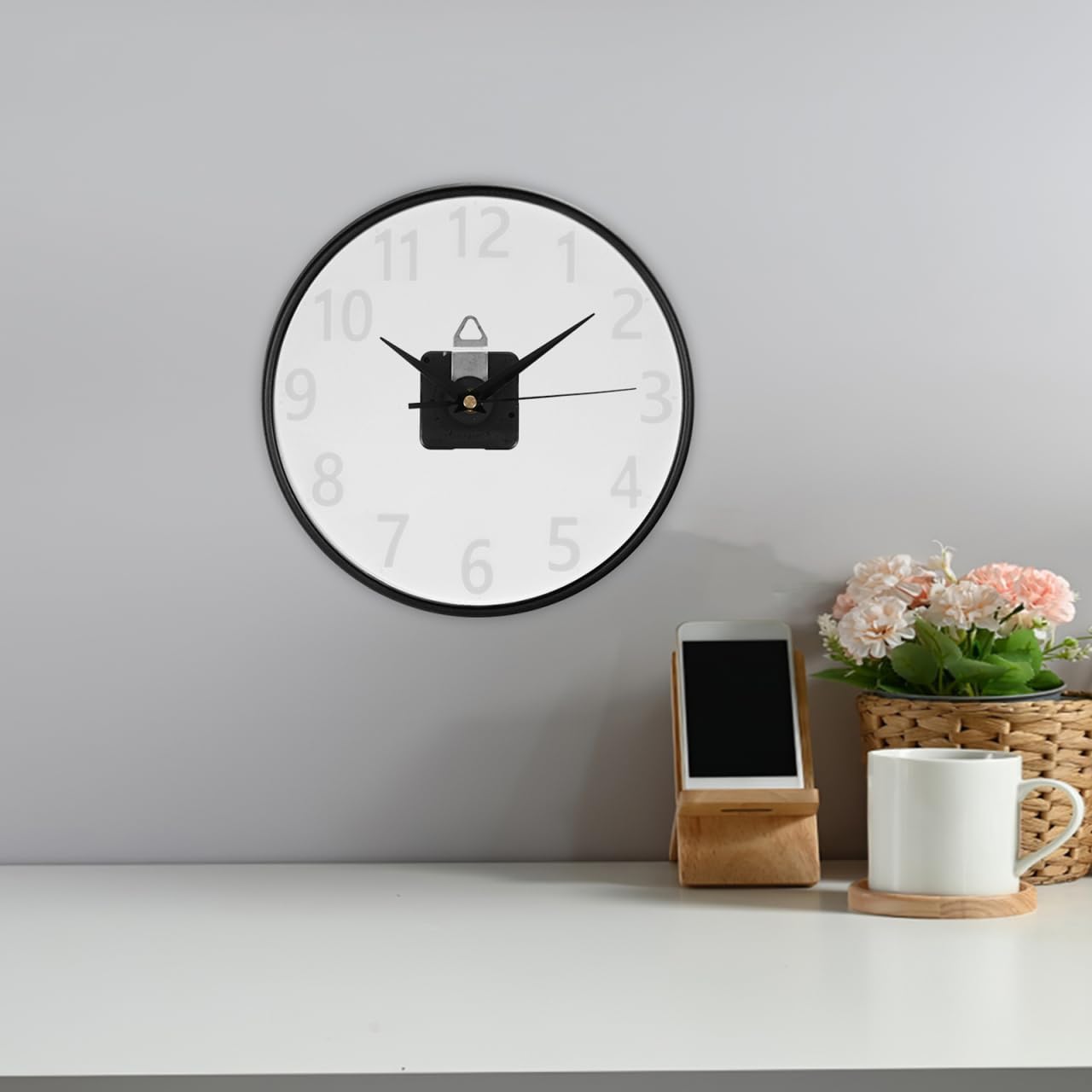 1Set DIY Silicone Clock Mold Kit for Epoxy Resin Flexible Molds with Clear Arabic Numerals for Crafting Unique Wall Decor Versatile Clock Making Supplies for Creative Projects
