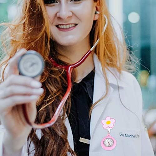 Hemobllo Nurse Watch- Fob Watch Retractable Clip On Watch Medical Pocket Watch Hanging Nurse Watch Telescopic Fob Watch Gift Watch for Women Nurse Doctor
