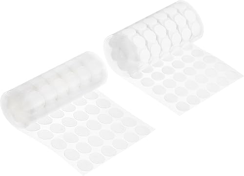 Miniatura 7 de uxcell Puntos autoadhesivos, 750 pares de 0.39 pulgadas, cintas de mezcla de tela de gancho y bucle, pequeños puntos redondos para aula, oficina,