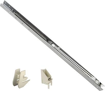 Brixwell Window Channel Balance, Aluminum Channel and White Nylon Sash, 28" Length, 9/16" Width, 1/2" Depth, Sash Bracket Included, 13 to 19 lbs Sash Weight, Window Hardware