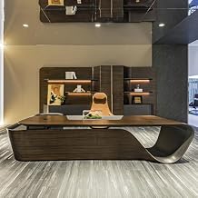 L Shaped Desk with Drawers, 125.9 Large L-Shaped Desk with Power Outlet for Corner, Executive Computer Desk Ergonomic Desk for Home Office, B