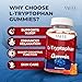 L Tryptophan 1000mg Gummies – Chewable Supplement for Positive Outlook, Calm Support & Inner Balance, 60 Vegan Gummy to Promote Restful Nights, Support Mental Focus & Encourage Peaceful Sleep