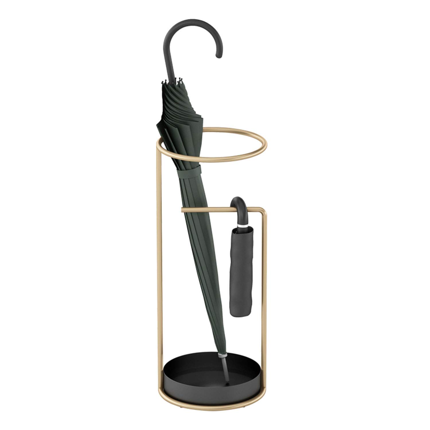 Porte-parapluie moderne noir Slish en métal pour décoration d'intérieur raffinée