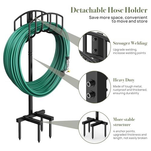 image for Winpull Garden Hose Holder Detachable Heavy Duty Metal Water Hose Hang