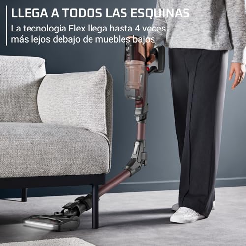 Miniatura 7 de Rowenta X-Pert 6.80 Flex, Aspiradora Escoba Sin Cable, Autonomía De Hasta 60 Minutos, Con Luces Led, Limpieza 4 En 1, Ligera, Smart Control Display, Modelo Animal Flex, Burdeos, Rh6493e0