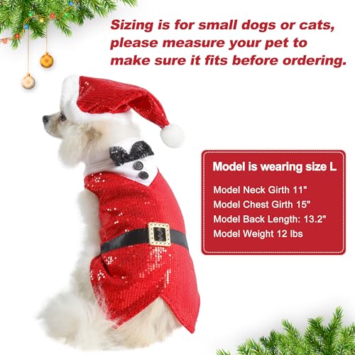 Disfraz de perro Yoption Santa Claus talla L miniatura 3
