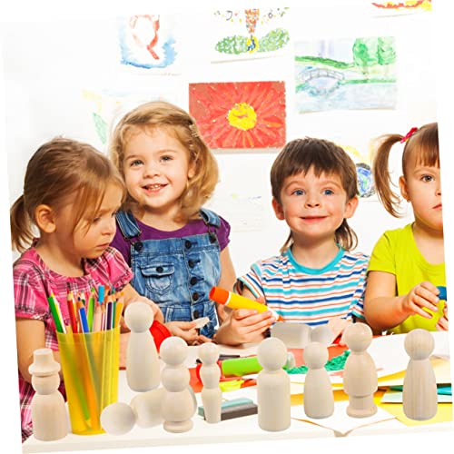 EXCEART 55 Unidades Fantoche Pintado Prender Pessoas Para Figuras De Família De Pintura Diy Corpos D