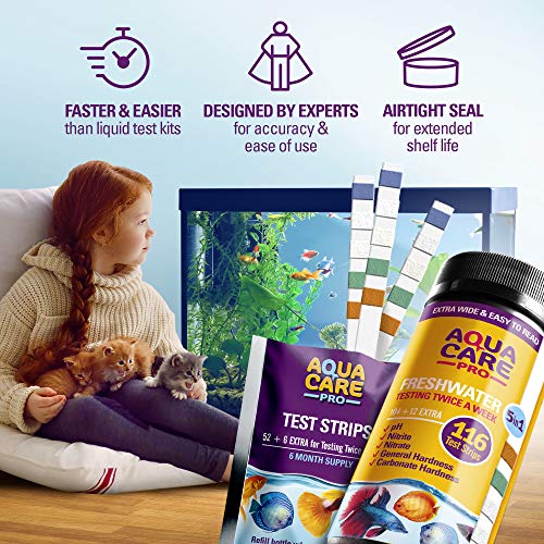 Freshwater Aquarium Test Strips 5 in 1 - Pond or Fish Tank Test Kit for Testing pH Nitrite Nitrate General & Carbonate… - Image 4