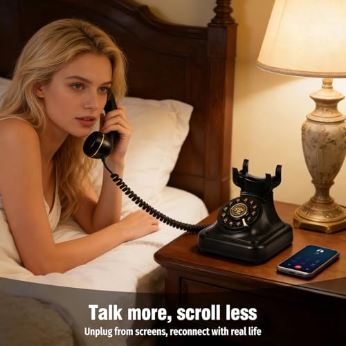 Téléphone Bluetooth rétro compatible Android iOS pour capter sans ondes sur le visage