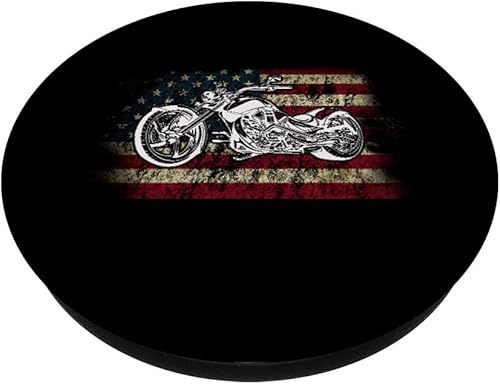 Miniatura 2 de American Motorcycle US Bandera Biker para hombre PopSockets Grip  PopSockets Grip y soporte para teléfonos y tabletas
