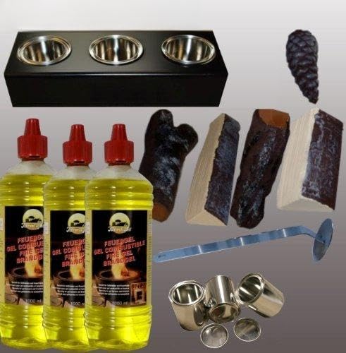 Foyers à gel starter set 13 pièces pour remplacer le bois de chauffage