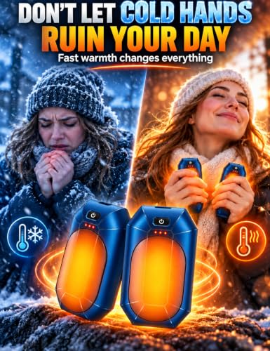 Image of Hand Warmers Rechargeable 2 Pack, Reusable Handwarmers Portable
