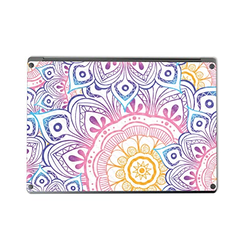 Image of MightySkins Carbon Fiber Skin Compatible with Microsoft Surface Laptop 5 15 inch Full Wrap Kit - Vibrant Mandala | Protective, Durable Textured Carbon Fiber Finish | Easy to Apply | Made in The USA