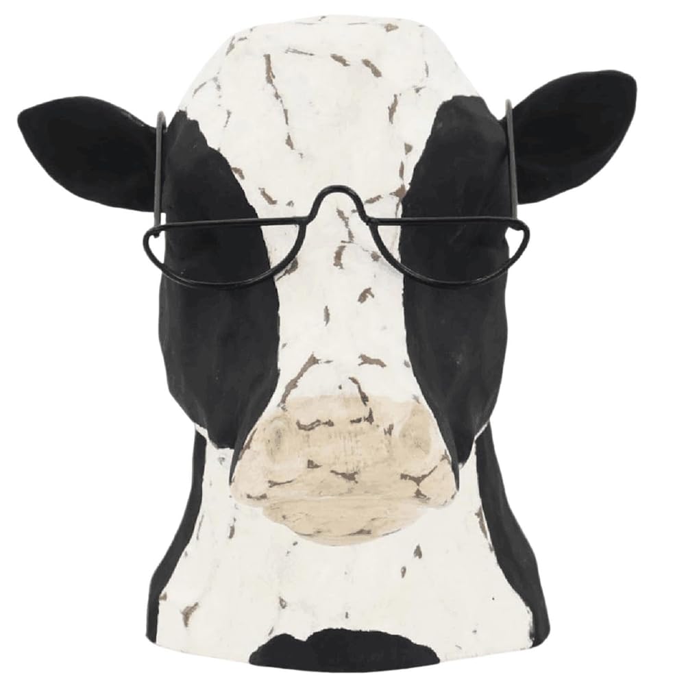 CTRLZS Animal Glasses Stand Wooden Bull Eyeglass Holder Cow Shaped Glasses Display Stand