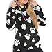 Rockboy Sudadera con Capucha para Mujer Dog Bones Seamless, XXL Sudadera