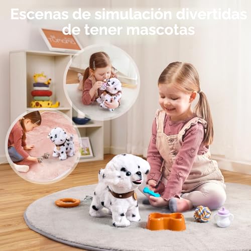 Miniatura 5 de Or Or Tu Perro Juguete Que Anda Y Ladra, Peluche Perritos De Juguete Que Andan Con Correa, Realista Perro Robot Interactivos Perro Juguetes Niños 3 4 5 6 Años Regalo