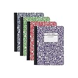STAPLES Wide Rule Composition Book, 9-3/4' x 7-1/2', Assorted Colors, 48/Pack