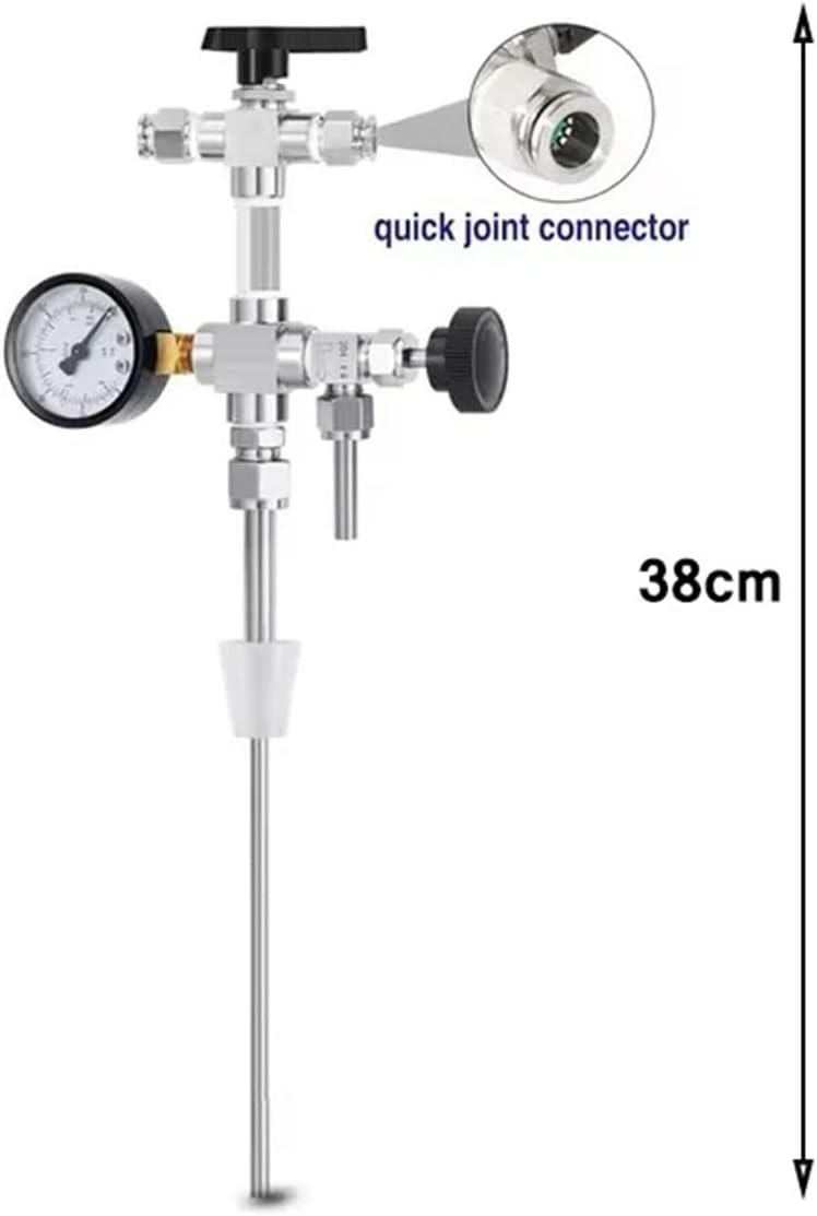 Brewing Accessories New Counter Pressure Beer Filler Stainless Steel Bottle Filling with 60Psi Co2 Gauge Beer Homebrew Transfer Device Brewing Accessories(Quick)