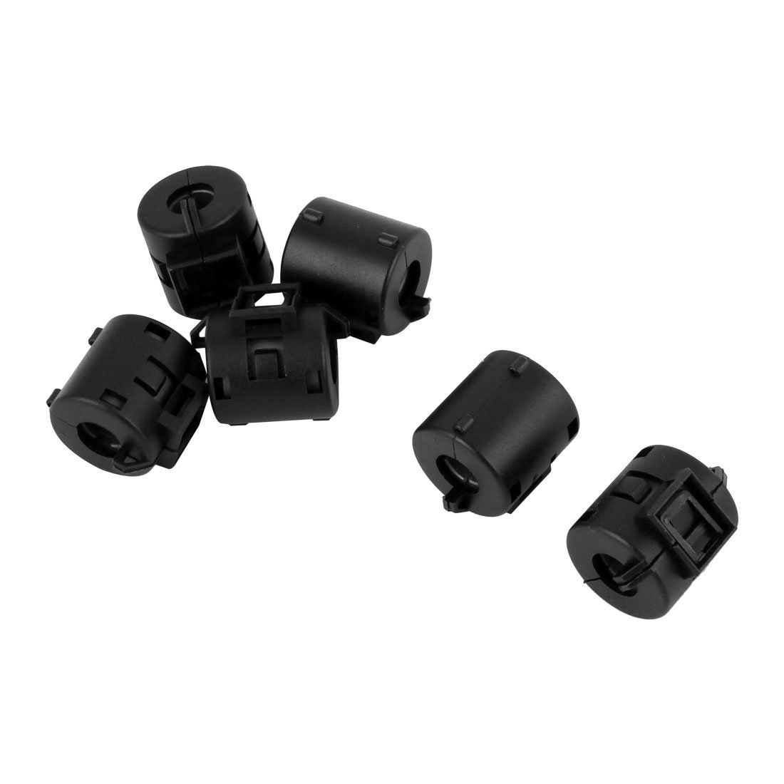 uxcell 6PCS Ferrite Ring Core Filter Black Ferrite Beads Clip RFI