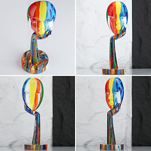 Suruim Modern Simple Creative Women Face Art Statue Thinker Lady Sculpture Abstract Figure Handicraft Resin Hand Carving Gadget (Large 15.3X4.9X4.9In)… #TOP5