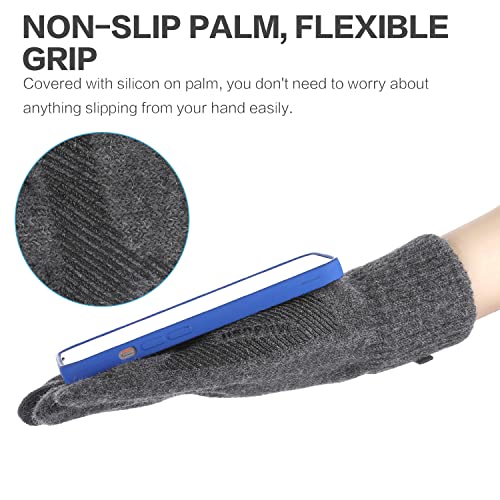 Milduall Winter Warm Gloves, Knitted Touch Screen Gloves Anti-Slip Thermal Gloves Cold Proof Mittens with Thickened Elastic Windproof Cuff for Outdoor Cycling Hiking Climbing Sports Bicycle - Image 6