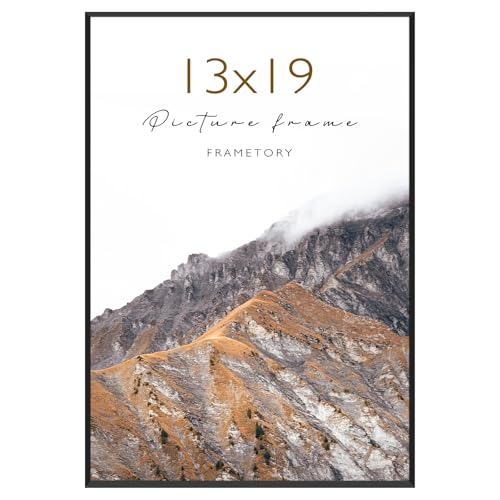 Frametory 13x19 Black Aluminum Picture Frame Acrylic Cover 1 Pack